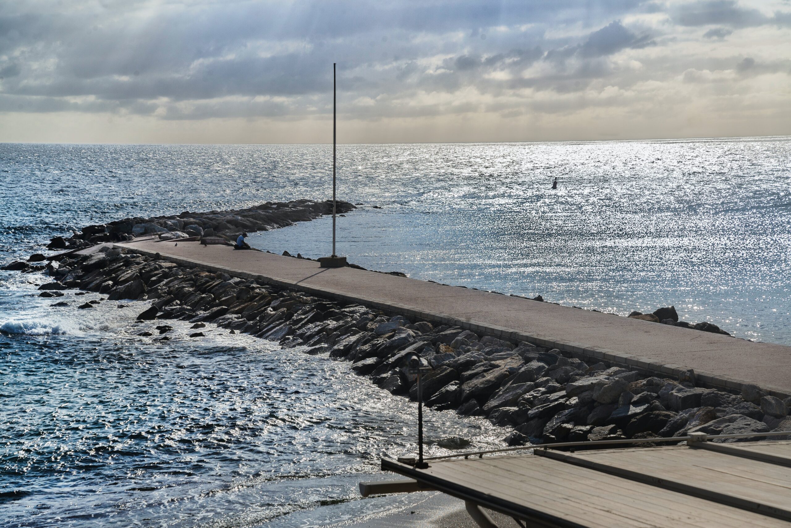 Gray Concrete Jetty on Sea